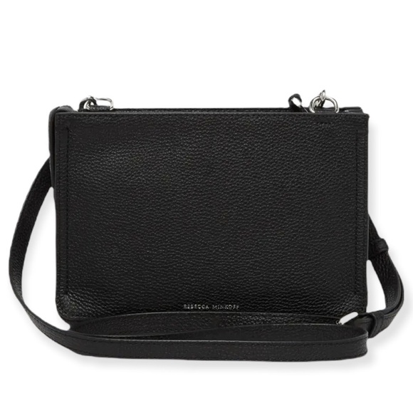 REBECCA Minkoff Black Leather Crossbody Bag - Picture 1 of 6